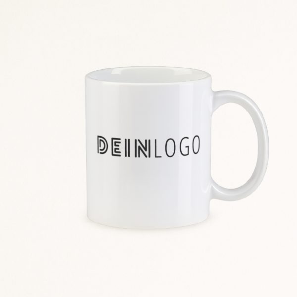 Tasse weiß mit Logo bedrucken