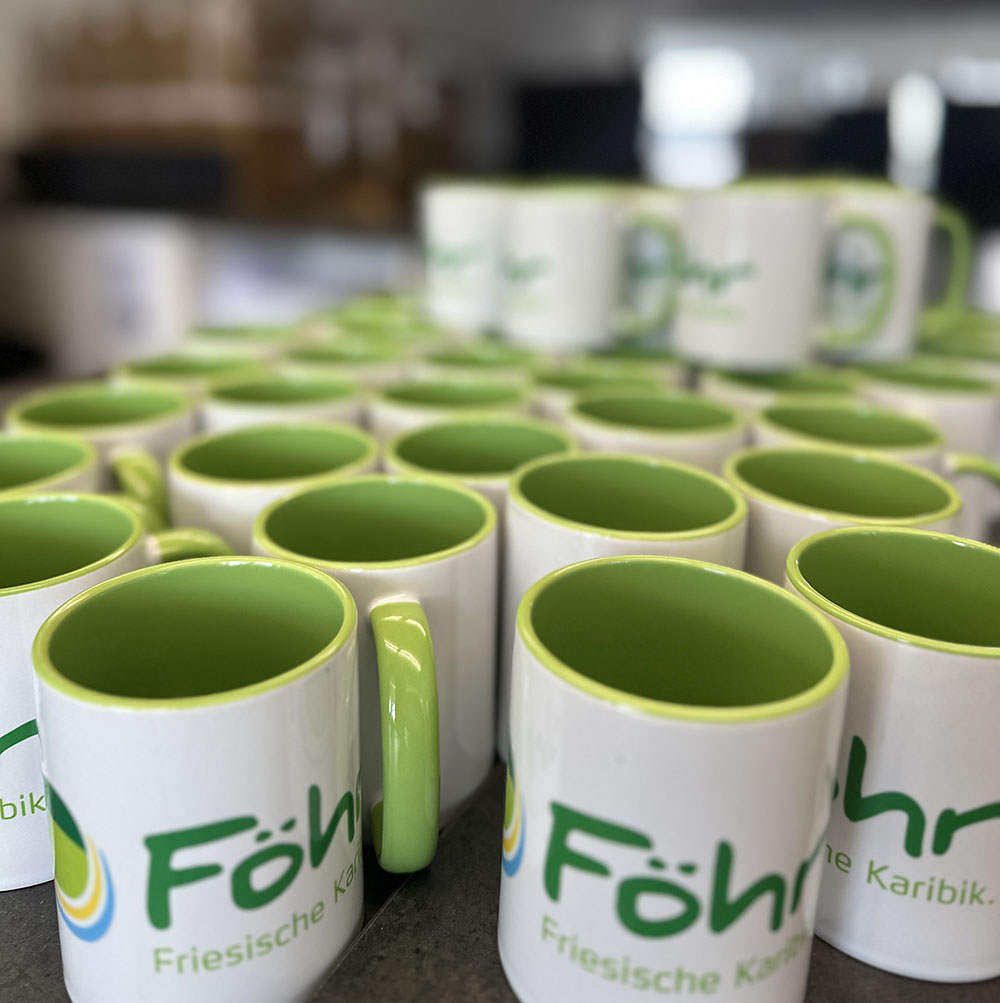 Föhr Tourismus Zweifarbig mit Logo bedrucken