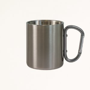 Karabiner Edelstahlbecher mit Logo bedrucken Tasse