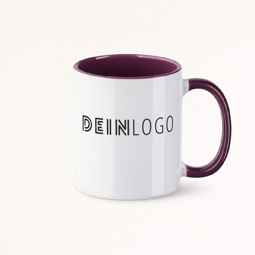Tasse Zweifarbig mit Logo bedrucken