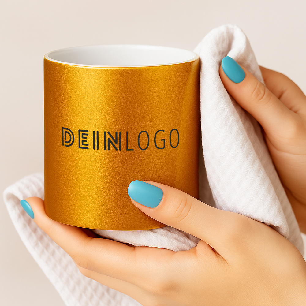 Tasse Metallic mit Logo bedrucken
