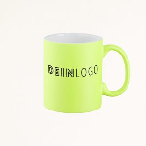 Tasse Neon mit Logo bedrucken