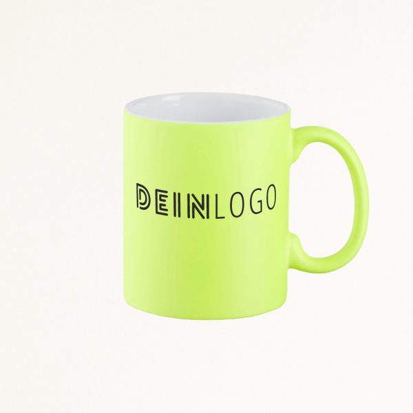 Tasse Neon mit Logo bedrucken
