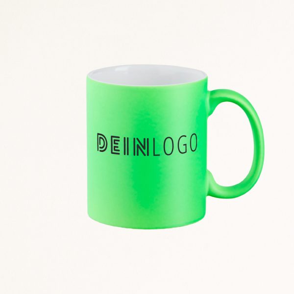Tasse Neon mit Logo bedrucken