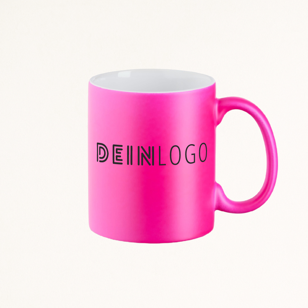 Tasse Neon mit Logo bedrucken