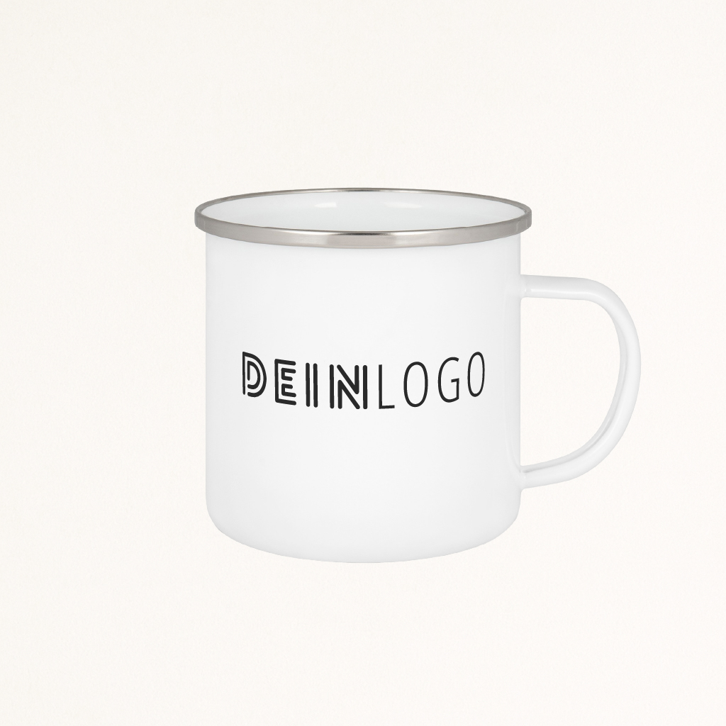 Emaille Becher mit Logo bedrucken