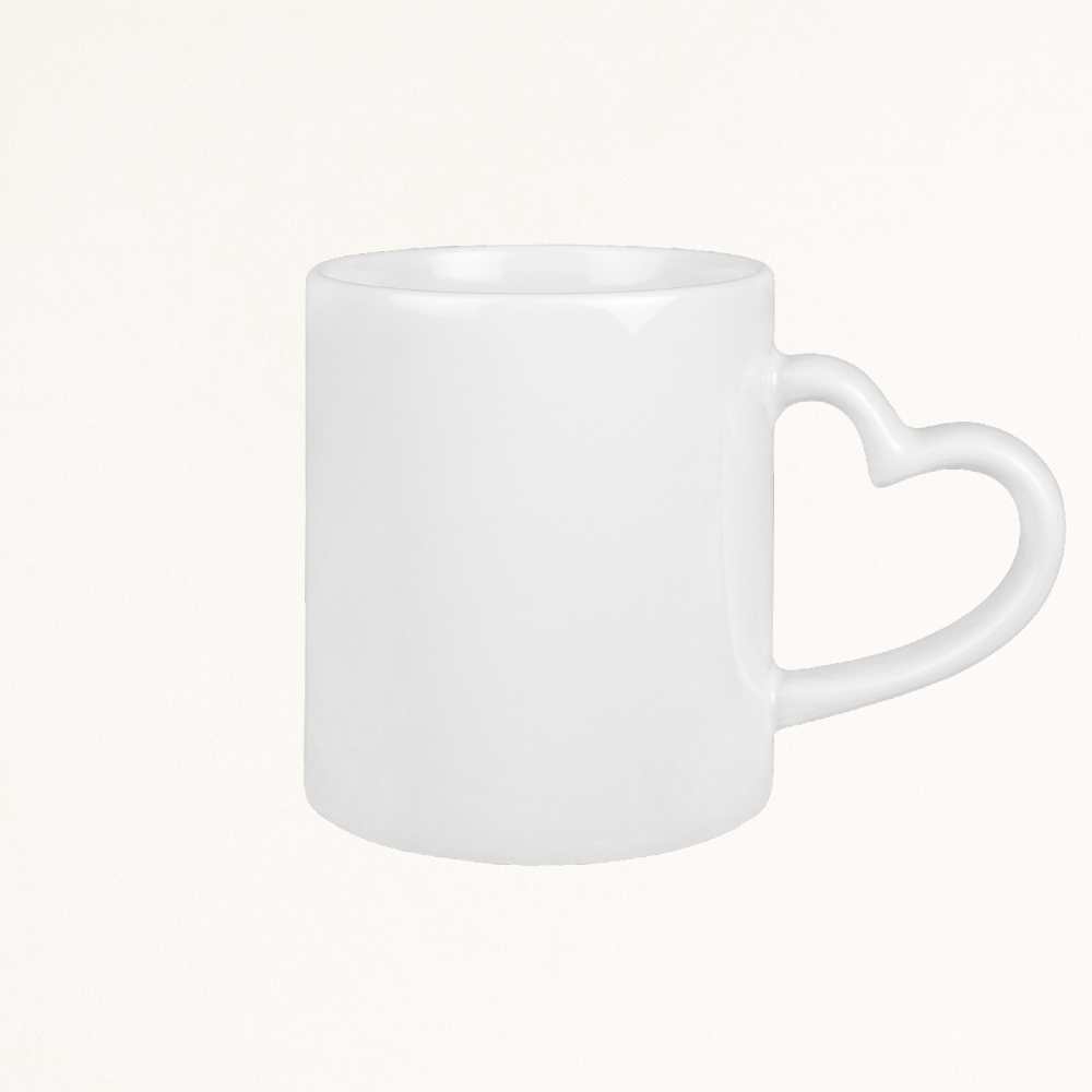 Tasse Herzhenkel mit Logo bedrucken