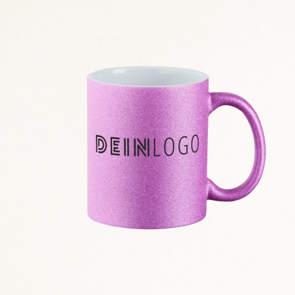 Tasse Glitzer mit Logo bedrucken